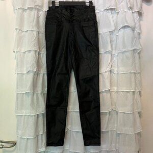 No Boundaries Faux Leather High Rise Skinny Pants - Size Juniors 9